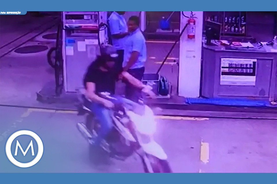 motociclista foge sem pagar