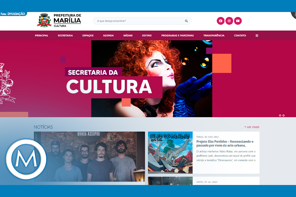 site Secretaria da Cultura