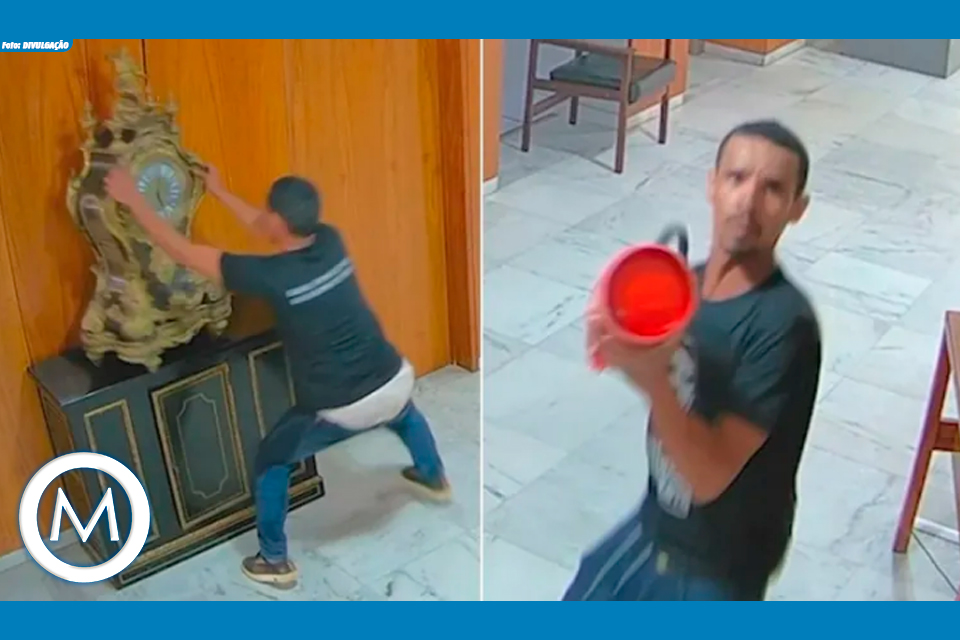 PF PRENDE HOMEM QUE DESTRUIU RELÓGIO