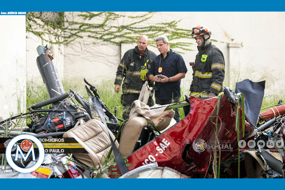 helicóptero cai no centro de SP