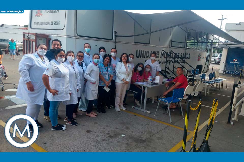 AÇÃO DE EXAMES PREVENTIVOS EM SUPERMERCADO