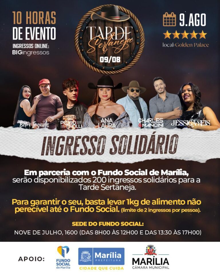 24-07 Fundo Social inicia troca de ingressos solidários para a Tarde Sertaneja
